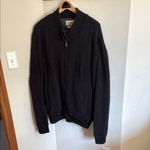 Boston Traders Men's Black Full-Zip Knit Sweater